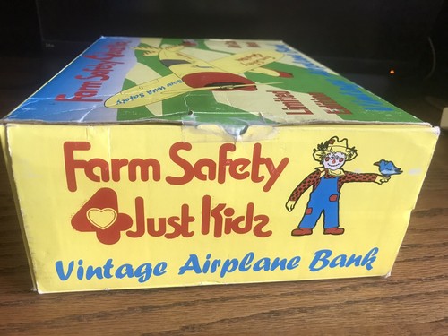 VINTAGE AIRPLANE BANK NIB FARM SAFETY FOR KIDS LIMITED EDITION 1994 RARE HTF - Picture 11 of 12