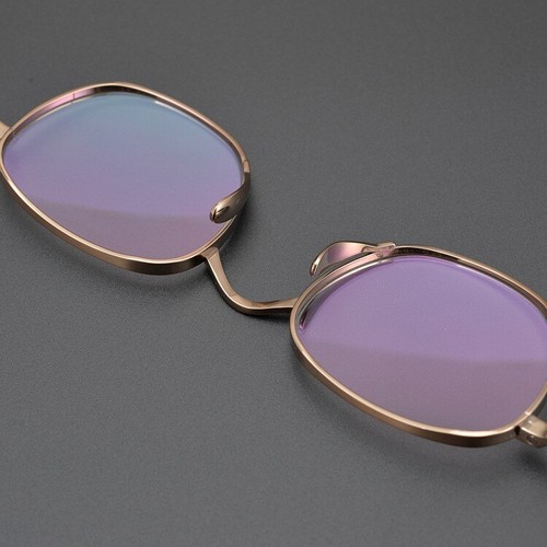 Gafas cuadradas de titanio para hombre mujer lentes estrechas marcos metálicos verdes - Imagen 21 de 27