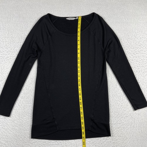 Athleta Sweatshirt Womens XXS Black Studio CYA Gym Yoga Athleisure Top Casual - Picture 5 of 11
