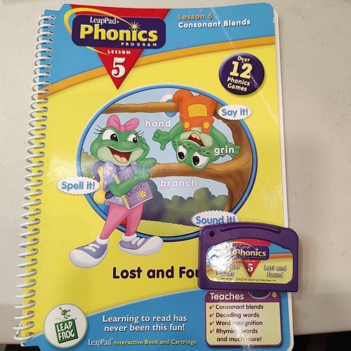 Leap Frog LeapPad Phonics Lost & Found Book + Cartridge Lesson 5 Ages 4-7 - Picture 1 of 3