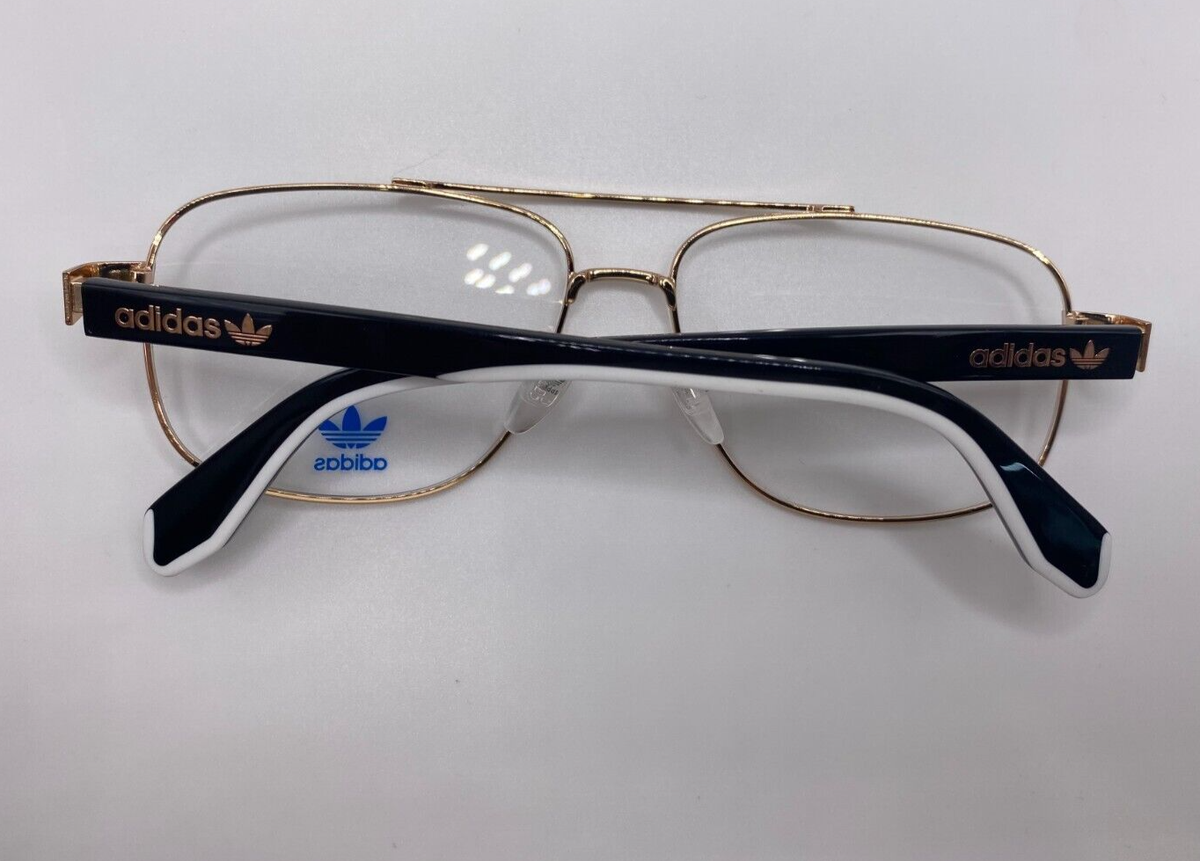 メガネ Adidas Eyeglass Frame OR5024 Double Bridge Gold Adidas OR5024 028 Gold Black Aviator Metal Optical