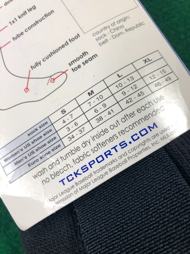 Combo de calcetines y cinturón de béisbol TCK BSSR M negro mediano - Imagen 4 de 4