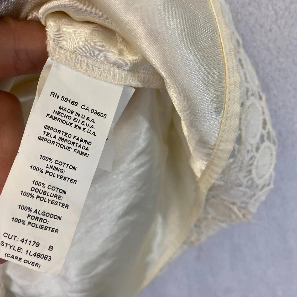 Karen Kane кружева крючком юбка женщин 12 кремовый карандаш с подкладкой стильный колена скромный - Изображение 3 из 4