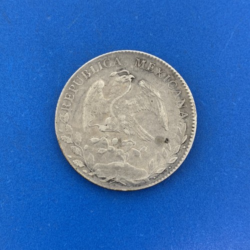 1893 Go Guanajuato 8 Reales R.S. 10 D 20 G .903 Silver Mexico Coin - Picture 7 of 12