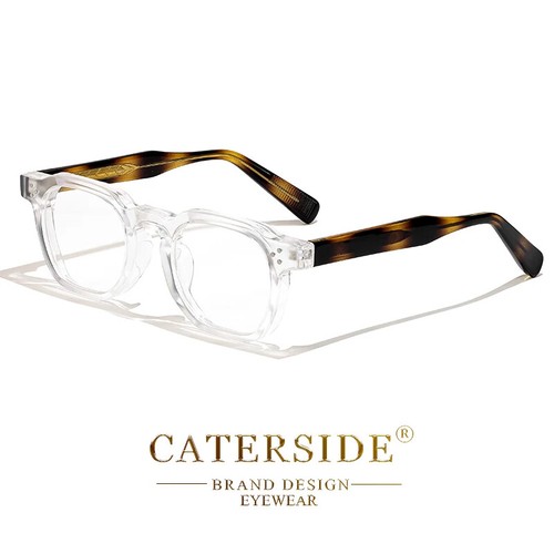 CATERSIDE Retro Eckige Brille für Herren TR90 Gestell Anti Blaulicht Hoch - Bild 30 von 37