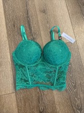 Victoria's Secret Bombshell Bustier Corset Bra Top Size 32 C. Adds 2 Cup Sizes.