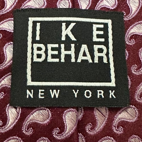 Corbata Ike Behar roja cachemira 100 % seda - Imagen 6 de 10