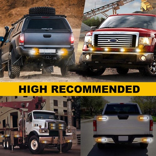 8X LED Emergency Truck Car Warning Flash Amber/White Light Strobe Bar Waterproof - Picture 12 of 12
