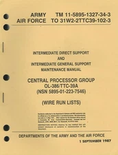 Historical book for Central Processor Group OL-386/TTC-39A(Wire Run Lists),Maint
