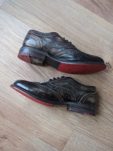 Bed Stu Lita Brogue Rustic Oxford Shoes Womens 7.5 Black Wash - Picture 11 of 13