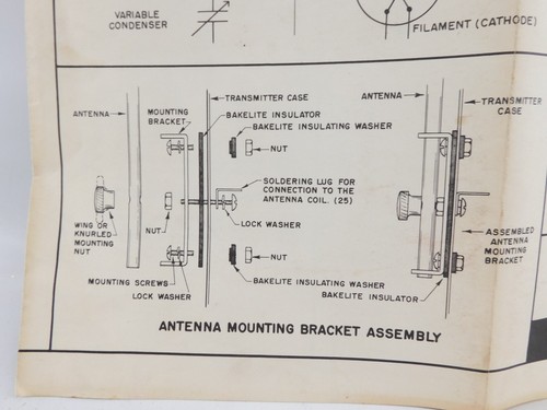 R C Airplane Instruction Manual D-E Aerotrol Super Aerotrol with Schematics 1952 - Picture 16 of 20