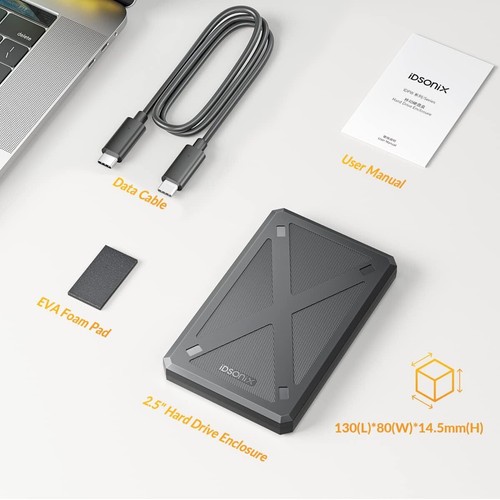 Boîtier de disque dur iDsonix USB 3.0 boîtier externe disque dur 2,5 pouces SATA SSD - Photo 3/36