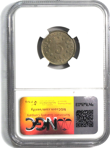 1883 5c Shield Nickel Five Cents US Coin MS62 Uncirculated NGC - Picture 2 of 5