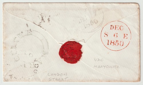 1850 4 RAND 1d EDINBURGH = 131= + UDCs LONDON STREET & MARYCULTER (ANKUNFT) - Bild 2 von 2