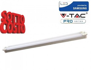 Plafoniera Neon 2x36w : V tac vt neon plafoniera doppia con tubi led w