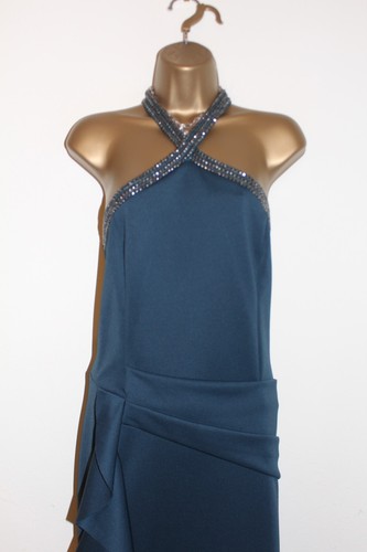 Lipsy Green Pencil Midi Dress 18 UK Halter Neck Xmas Party Wedding Occasion - Picture 13 of 24