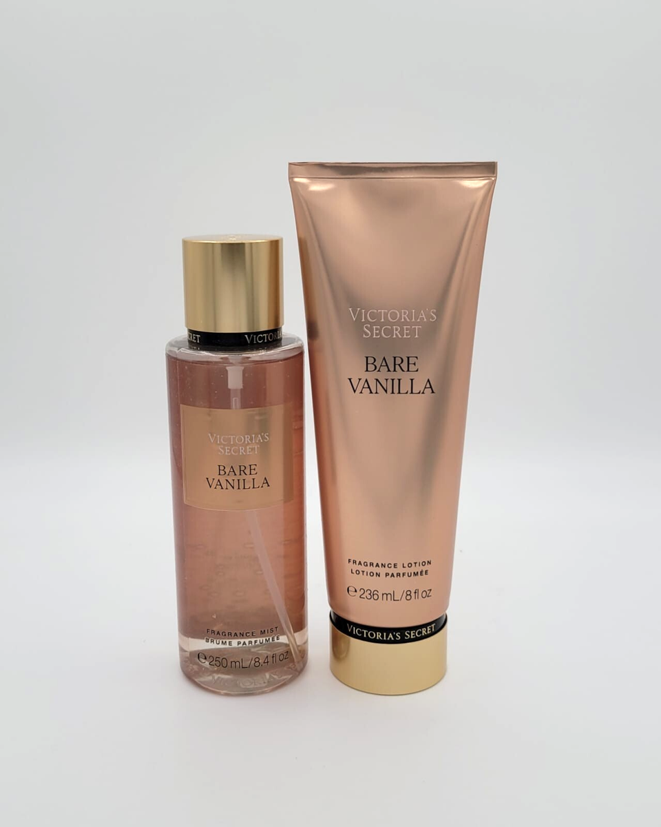 Victoria's Secret Bare Vanilla Body Mist Spray & Body Lotion New