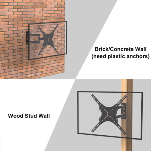 26"-52" Full Motion TV Wall Mount Bracket Swivel Tilt 26 32 37 40 42 50 52 Inch - Picture 8 of 12