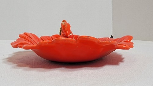 Vintage California Keramik, USA Mohnblumenschale 412. Rot mit Gold. "8 1/4" - Bild 9 von 9