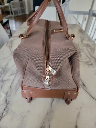 London Fog Oxford Tweed Travel Satchel Carry On Bag Style 7000 - Picture 2 of 9