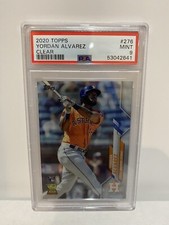 2020 Topps Yordan Alvarez Rookie Clear Acetate /10 POP 3 