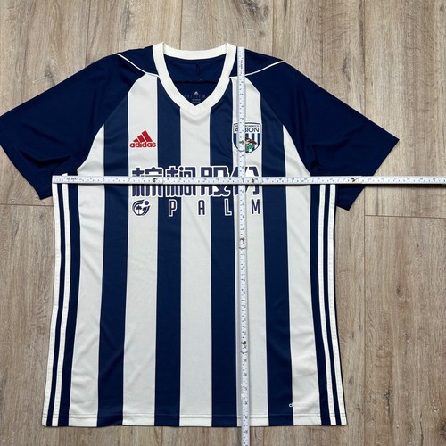Adidas West Bromwich Albion 2017/2018 Home Football Soccer Jersey Blue Mens L - Picture 8 of 10