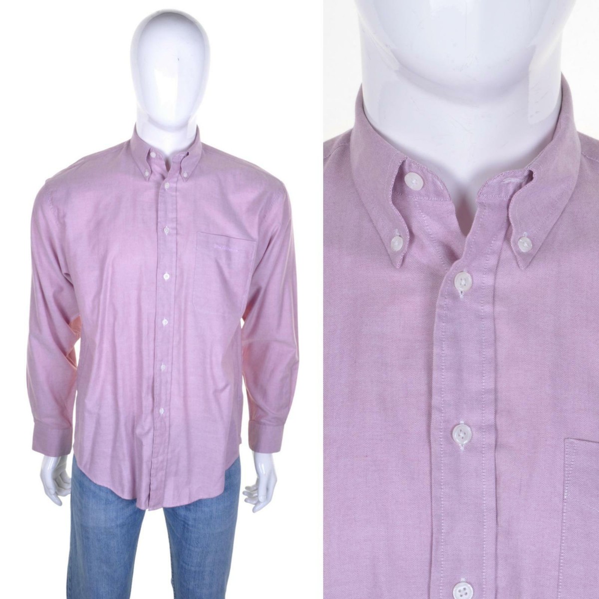 Vtg BEN SHERMAN Pink Button Down Oxford Shirt M Mod Skinhead Suedehead Pleat eBay