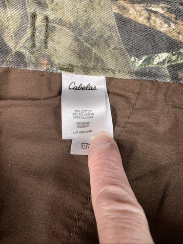 Cabelas Mossy Oak Camo Mens Lightweight Cargo Hunting Pants Size 38 Reg - Picture 8 of 9