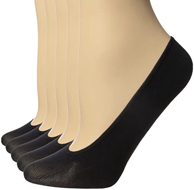 New 6 Pair STEVE MADDEN Black NoShow Sock Liners/Footies Shoe Size 5