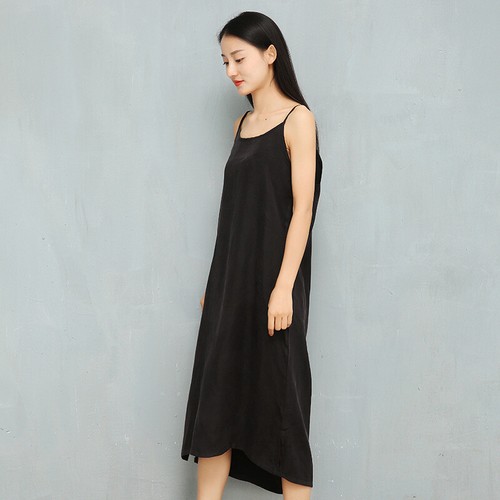 Verano Para Mujer Seda Coreano Temperamento Tirantes Pullover Vestido Falda Sin Mangas - Imagen 26 de 28
