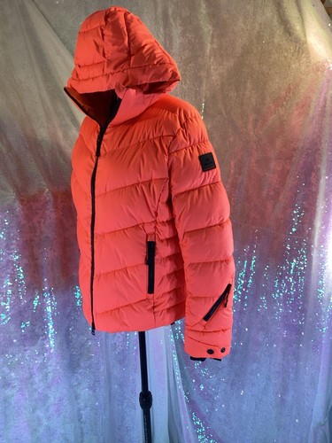 Loveshackfancy Bogner Fire & Ice Neon Koralle gefütterter Mantel Gr. XL authentisch neu mit Etikett - Bild 2 von 9