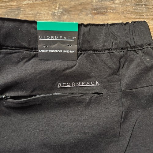 Stormpack Womens Sz XL Microfleece Lined Pant Water & Wind Proof Black Snowpants - Picture 8 of 12