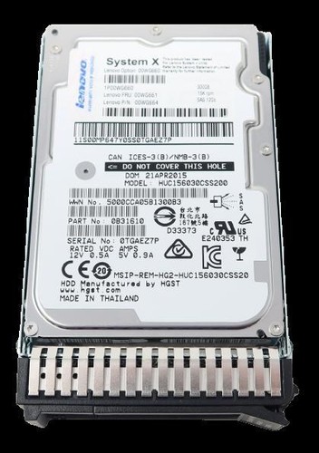 Lenovo 00WG661 00WG660 300GB 15K 12G SAS 2.5" G3HS Hard Drive - Picture 2 of 2
