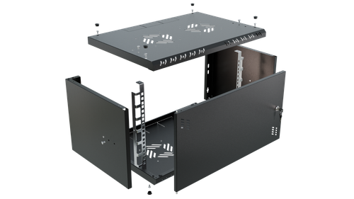 10“ 19” 4U 6U 9U 12U RACK Armadio di Rete Armadio Server a Muro - Foto 22 di 41