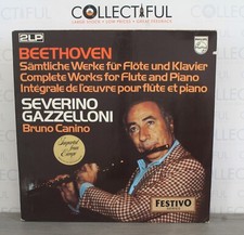 BEETHOVEN - COMPLETE WORKS FOR FLUTE PIANO - GAZZELLONI - 1974 DOUBLE LP
