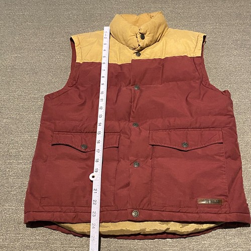CAT Caterpillar Work Puffer Vest Small Insulated Red Brown Workwear - Picture 6 of 8