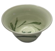Empty Bowls Studio Hand Thrown Art Pottery Bowl Butterfly Leaves Fonds Green
