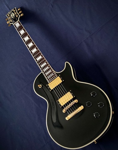 Burny RLC'60 Les Paul Custom type Black Made in Japan Electric Guitar Used - Picture 20 of 20