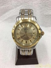 Omega Seamaster 120 Ref.2311.11 Cal.1538 Date Gold Silver Quartz Mens Watch Auth