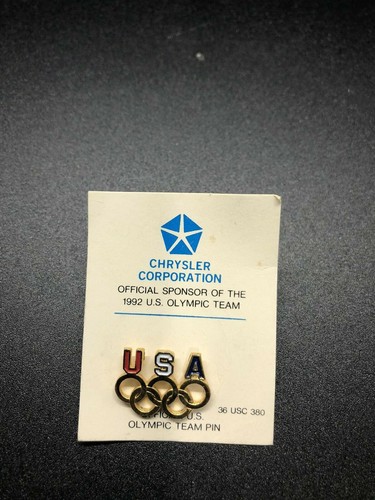 Vintage Sammlerstück Chrysler Werbung USA Olympia Team Pin 1992 - Bild 2 von 4