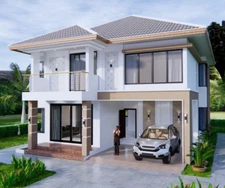 Custom House Plans 30x36 Feet 9x11 Meter 4 Beds 3 Baths Hip Roof (A4 Hard Copy)