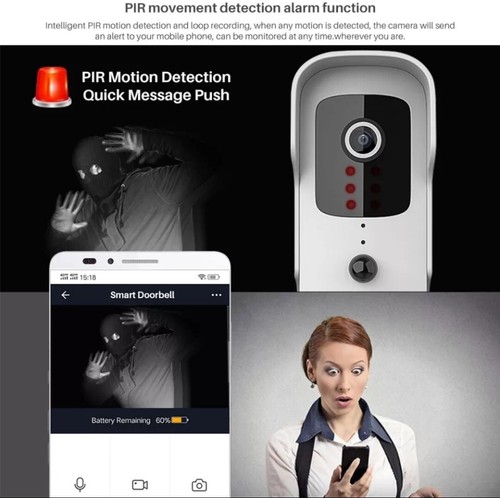 Wi-Fi Tuya Smart Video Doorbell Camera Wireless 2MP Phone App Door Bell Ring - Picture 4 of 16