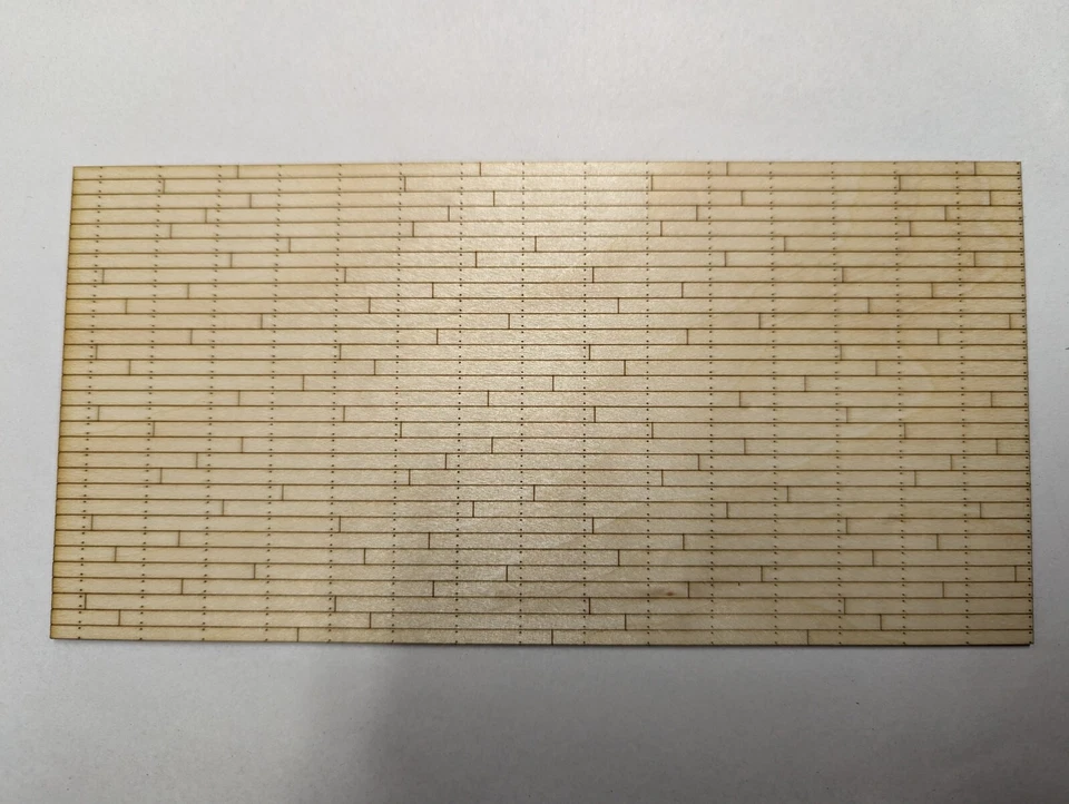 2 pcs O Scale Deck Material For Scratchbuilt Structure Dock Kit 1:48 Gauge Wood - Image 2 of 2