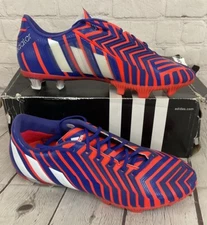 Adidas B35452 Predator Instinct FG Mens Soccer Cleats Solar Red White Purple 6.5