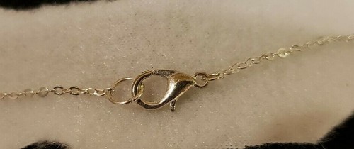 Silver Tone Lock & Key w/Polished Stone Pendant on Silver Tone Chain Necklace - Picture 3 of 4