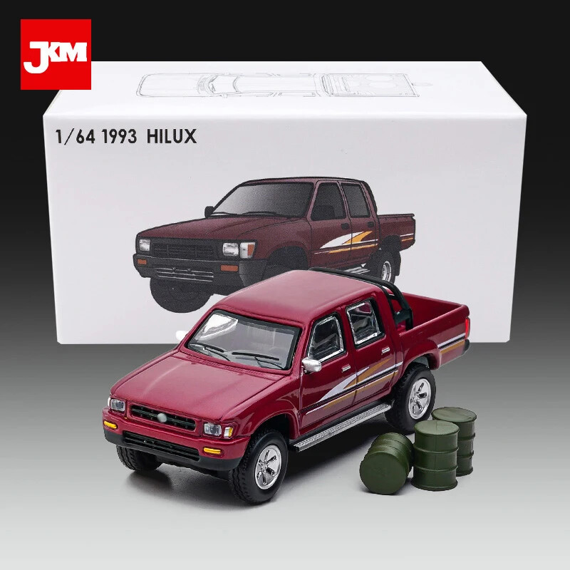 JKM 1/64 1993 Toyota Hilux Model Car Alloy Diecast Classic Pickup