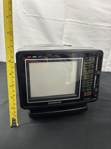 Vintage Samsung Cl-125R Portable 5"COLOUR MINI caravan Travel TV/Radio CCTV Tv - Picture 7 of 14