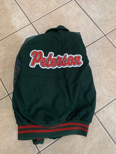 Varsity Jacket Men Letterman Jacket Wool and Leather - Picture 5 of 6