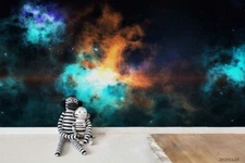 3D Galaxy Starry Sky Wallpaper Wall Mural Removable Self-adhesive Sticker7147