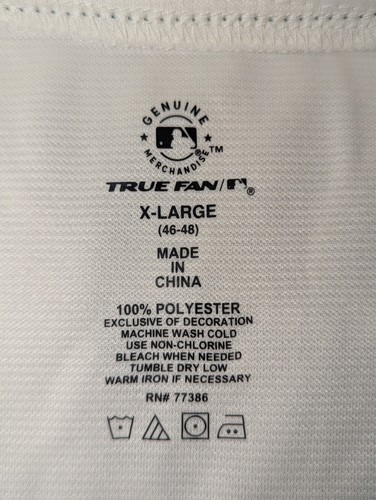True Fan Boston Red Sox MLB Genuine Merchandise Jersey XL Button Down cream NEW - Picture 5 of 10